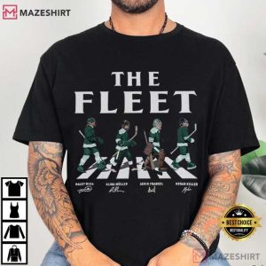 Boston Walking Road Signatures Women Ice Hockey T Shirt (1)