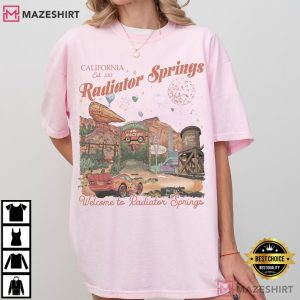 Radiator Springs Lightning McQueen Disney Comfort Colors T Shirt (1)