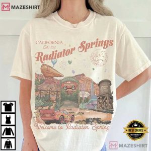 Radiator Springs Lightning McQueen Disney Comfort Colors T Shirt (2)