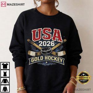 USA Gold Hockey Shirt 2026 Patriotic Team Support T Shirt (3)