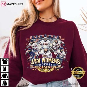 USA Women’s Hockey 2026 Winter Games T Shirt (4)