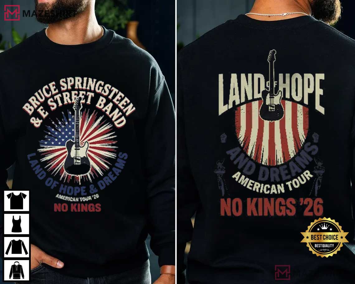 Bruce Springsteen E Street Band American Tour 2026 No Kings T-Shirt Bruce Springsteen E Street Band American Tour 2026 No Kings T-Shirt