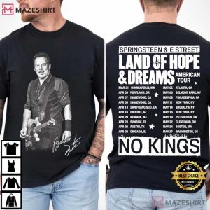 Bruce Springsteen No Kings Land Of Hope And Dreams Tour 2026 T Shirt (4)