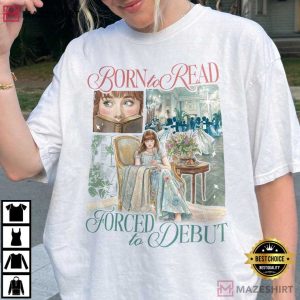 Born To Read Forced To Debut Regency Book Lover Comfort Colors T Shirt (2)