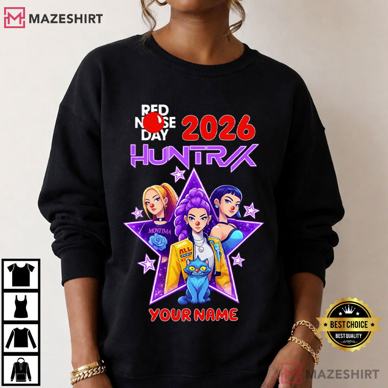 Red Nose Day 2026 Kpop Demon Hunters Custom Name T-Shirt Red Nose Day 2026 Kpop Demon Hunters Custom Name T-Shirt