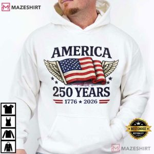 America 250 Years Patriotic USA Flag Freedom T Shirt (3)
