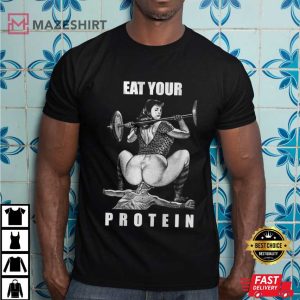 Breakfast Of Champions Eat Your Protein Sarcastic T-Shirt