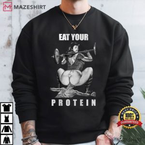 Breakfast Of Champions Eat Your Protein Sarcastic T Shirt (1)