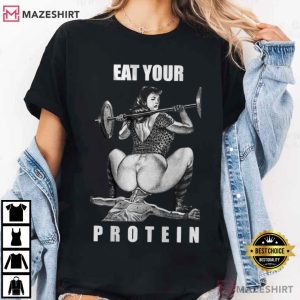Breakfast Of Champions Eat Your Protein Sarcastic T Shirt (6)