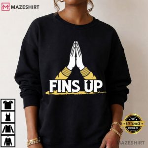 Long Island University Sharks Fins Up T Shirt (2)