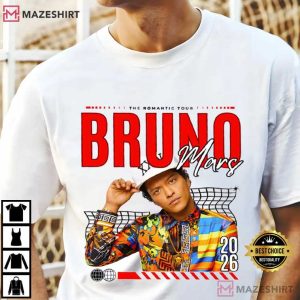Bruno Mars Romantic Tour Rose Pop Singer Fan Gift T Shirt (1)