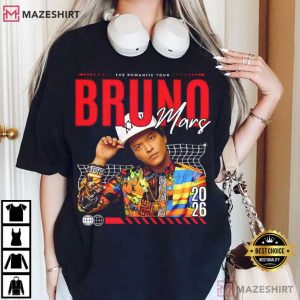 Bruno Mars Romantic Tour Rose Pop Singer Fan Gift T Shirt (2)