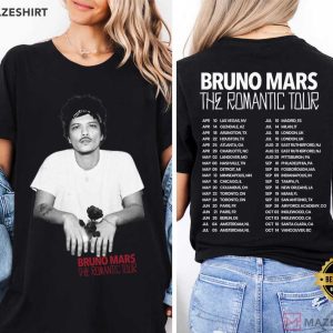 Bruno Mars Romantic Tour 2026 Vintage Pop Music T Shirt (1)