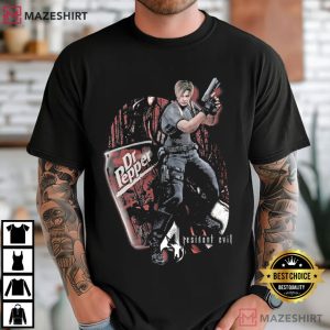 Leon S Kennedy Resident Evil Vintage Dr Pepper Meme T Shirt (1)
