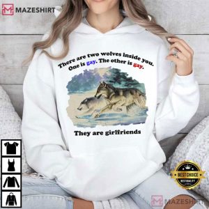 Two Wolves Inside You Gay Wolves Boyfriends T Shirt (1)