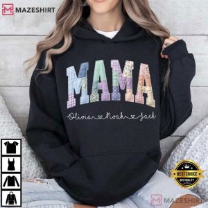 Mothers Day Custom Mama With Kids Names T Shirt (3)