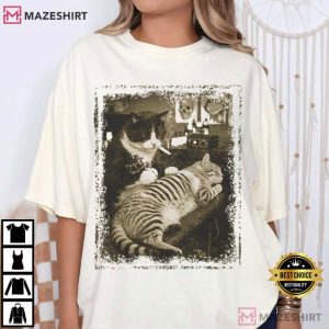 Cat Tattoo Funny Meme Feline Parody T Shirt (1)