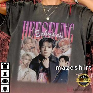 Lee Heeseung ENHYPEN Kpop Merch Retro T Shirt (1)