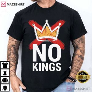 Anti Monarchy No Kings Bold Political Statement T Shirt (4)