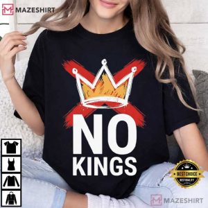 Anti Monarchy No Kings Bold Political Statement T Shirt (2)