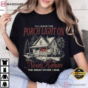 Porchlight Noah Kahan The Great Divide Tour T Shirt (4)