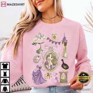 Disney Tangled Princess Rapunzel Floral T Shirt (4)
