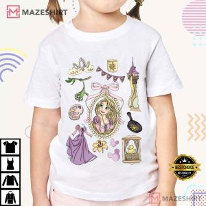 Disney Tangled Princess Rapunzel Floral T Shirt (2)