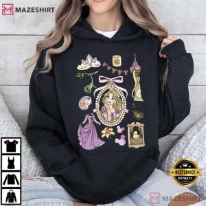 Disney Tangled Princess Rapunzel Floral T Shirt (3)