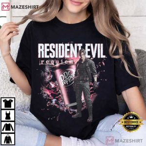 Resident Evil Requiem Dr Pepper Collaboration Vintage T Shirt (1)