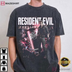 Resident Evil Requiem Dr Pepper Collaboration Vintage T Shirt (2)