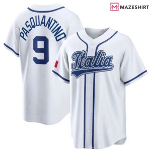 Italia Pasquantino No 9 Baseball Jersey (1)
