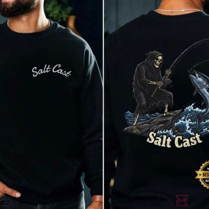 Skeleton Salt Cast Fishing T Shirt (2)