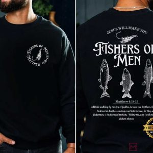 Jesus Fishers Of Men Christian Bible Verse Matthew 419 T Shirt (4)