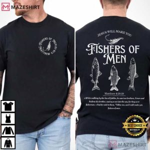 Jesus Fishers Of Men Christian Bible Verse Matthew 419 T Shirt (2)