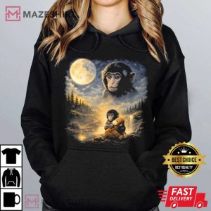 Punch Monkey Vintage Moon Animals T Shirt (3)