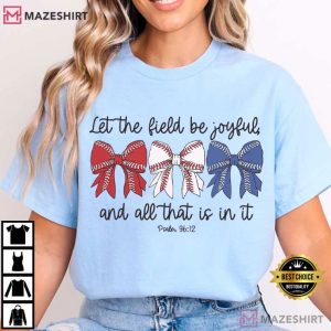 Baseball Bow Bible Verse Christian T Shirt (3)