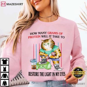 Gym Cat Weightlifting Funny T Shirt (1)