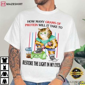 Gym Cat Weightlifting Funny T-Shirt