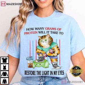 Gym Cat Weightlifting Funny T Shirt (3)