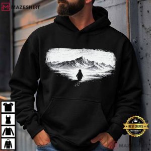 Minimalist Nihilistic Penguin Meme Mountain T Shirt (1)