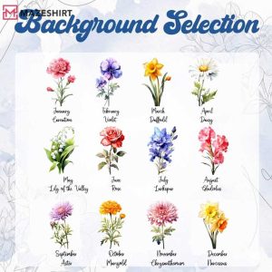 Grandma Garden Custom Birth Flower T Shirt (4)