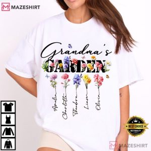 Grandma Garden Custom Birth Flower T-Shirt