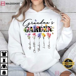 Grandma Garden Custom Birth Flower T Shirt (2)