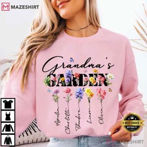 Grandma Garden Custom Birth Flower T Shirt (3)