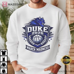 Duke 2026 March Madness Basketball Blue Mascot T Shirt (4)