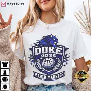 Duke 2026 March Madness Basketball Blue Mascot T Shirt (1)