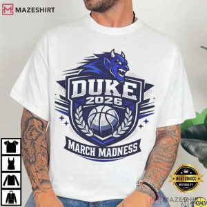 Duke 2026 March Madness Basketball Blue Mascot T-Shirt