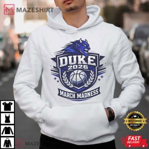 Duke 2026 March Madness Basketball Blue Mascot T Shirt (3)