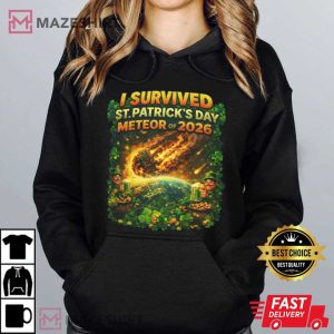 I Survived The St Patrick's Day Meteor 2026 T Shirt (1)
