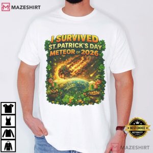 I Survived The St Patrick's Day Meteor 2026 T Shirt (3)